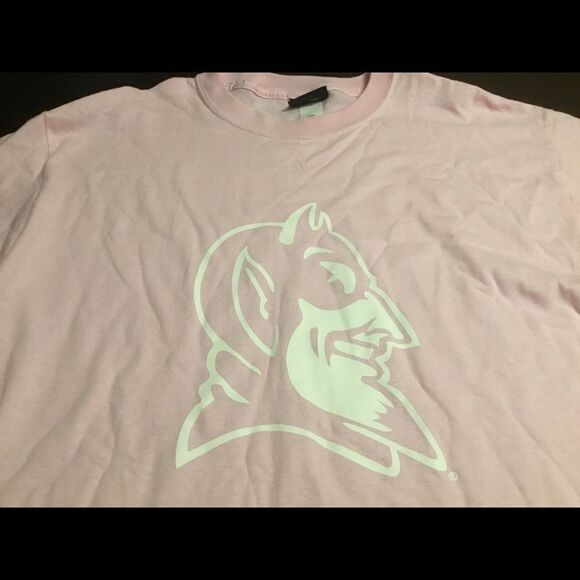 Duke University Logo Women’s T-shirt Pink Size L - Picture 1 of 3